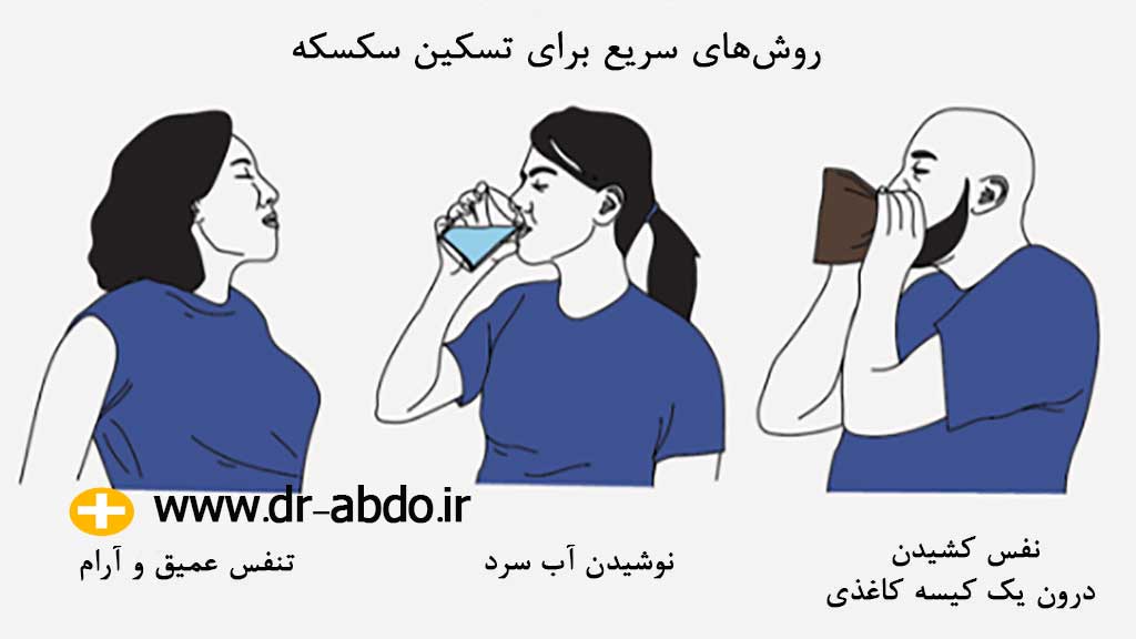 روش‌های سریع برای تسکین سکسکه